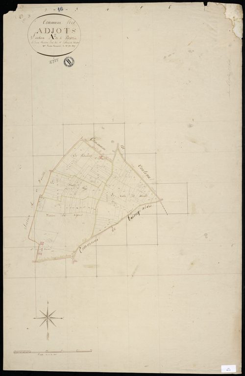 Agris - 3 P 2/3 - Section A dite de la Porterie. Feuille 2.  | 1819