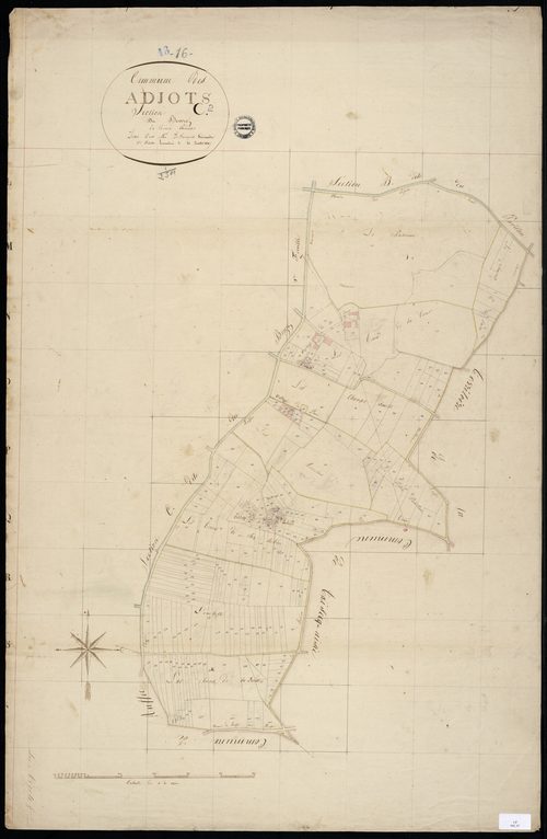 Agris - 3 P 2/7 - Section C dite du Bourg. Feuille 2.  | 1819
