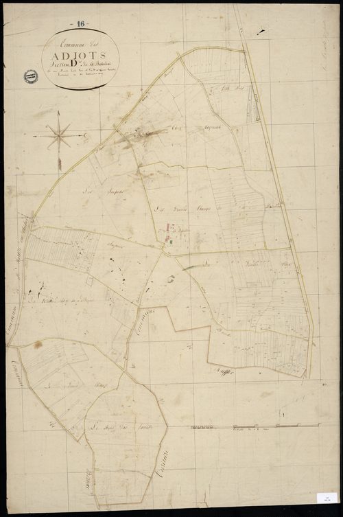 Agris - 3 P 2/8 - Section D dite de la Batarderie.  | 1819