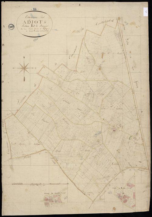 Agris - 3 P 2/9 - Section E dite de Branger. Feuille 1.  | 1819