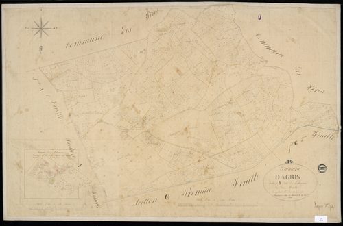 Agris - 3 P 3/4 - Section B dite de Labrousse. Feuille 1.  | 1830