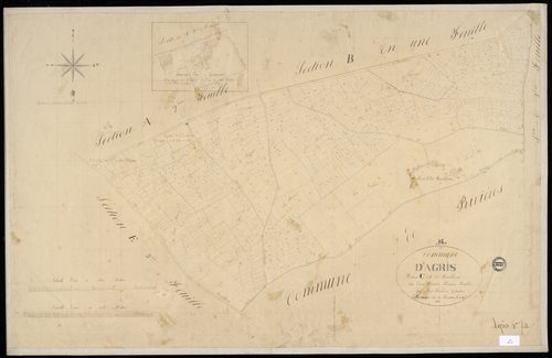 Agris - 3 P 3/5 - Section C dite du Fouilloux. Feuille 1.  | 1830