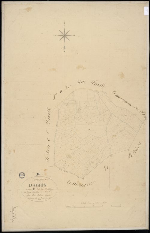 Agris - 3 P 3/6 - Section C dite du Fouilloux. Feuille 2.  | 1830