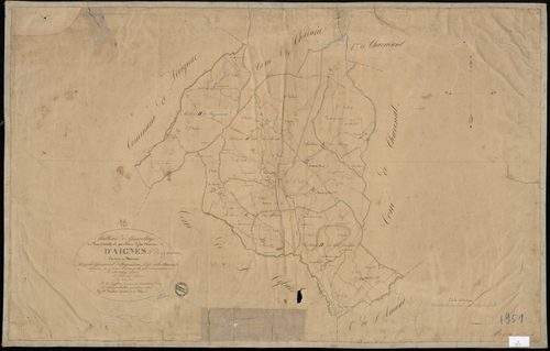 Aignes-et-Puypéroux - 3 P 4/1 - Tableau d'assemblage.  | 1836