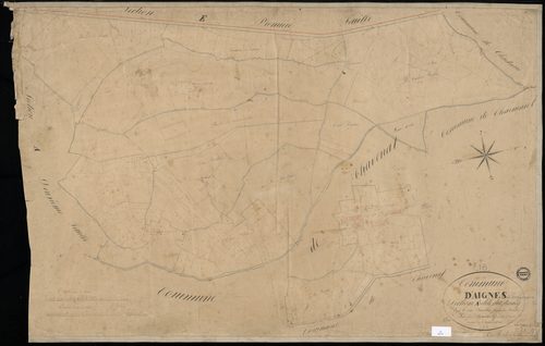 Aignes-et-Puypéroux - 3 P 4/2 - Section A dite du Bourg. Feuille 1.  | 1836