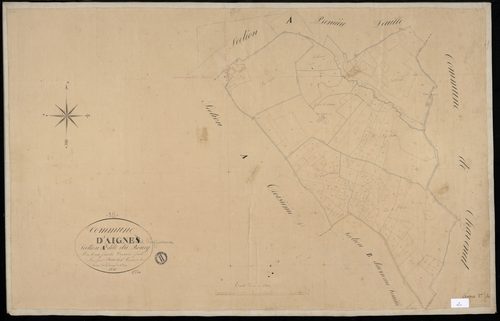 Aignes-et-Puypéroux - 3 P 4/3 - Section A dite du Bourg. Feuille 2.  | 1836