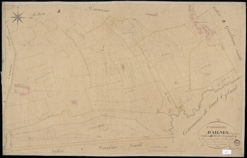Aignes-et-Puypéroux - 3 P 4/5 - Section B dite de chez Jambon. Feuille 1.  | 1836