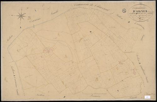 Aignes-et-Puypéroux - 3 P 4/6 - Section B dite de chez Jambon. Feuille 2.  | 1836