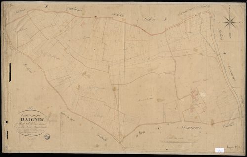 Aignes-et-Puypéroux - 3 P 4/9 - Section C dite des Heries. Feuille 1.  | 1836