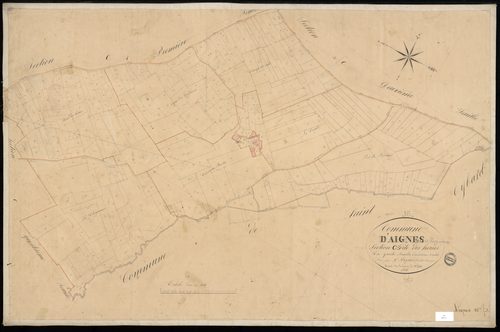 Aignes-et-Puypéroux - 3 P 4/11 - Section C dite des Heries. Feuille 3.  | 1836
