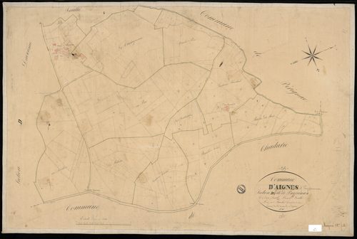 Aignes-et-Puypéroux - 3 P 4/13 - Section D dite de Puypéroux. Feuille 1.  | 1836