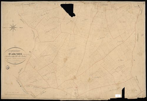 Aignes-et-Puypéroux - 3 P 4/18 - Section E dite du Bouet. Feuille 4.  | 1836