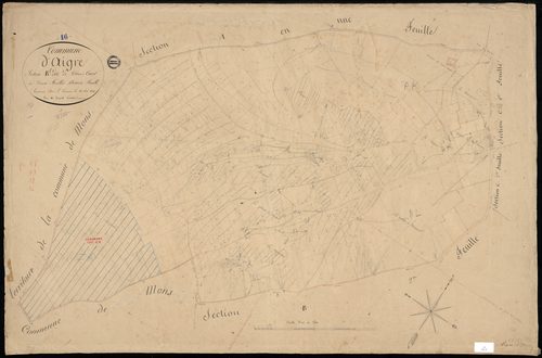 Aigre - 3 P 5/3 - Section B dite de Crève-Coeur. Feuille 1.  | 1831