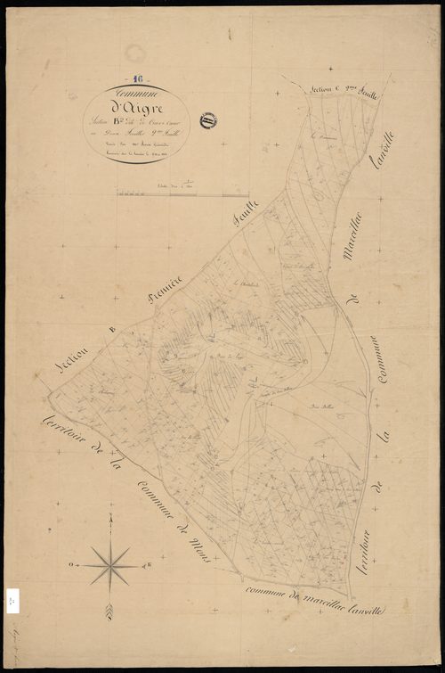 Aigre - 3 P 5/4 - Section B dite de Crève-Coeur. Feuille 2.  | 1831