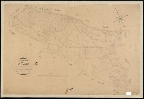 Aigre - 3 P 5/5 - Section C dite du bourg. Feuille 1.  | 1831