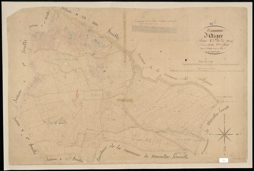 Aigre - 3 P 5/6 - Section C dite du Bourg. Feuille 2.  | 1831