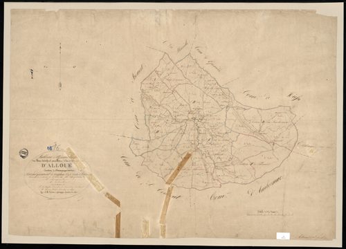 Alloue - 3 P 7/1 - Tableau d'assemblage.  | 1835