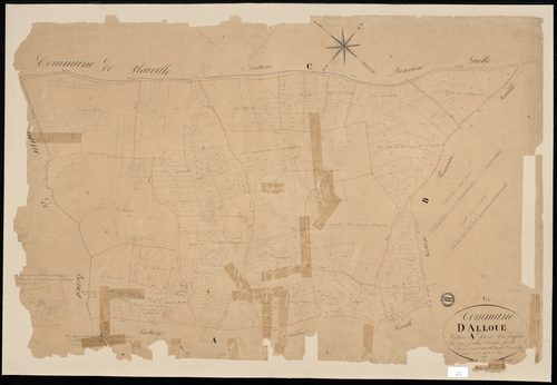 Alloue - 3 P 7/2 - Section A dite de Mas-Mayoux. Feuille 1.  | 1835