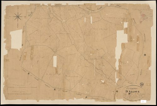 Alloue - 3 P 7/11 - Section D dite des Brechevaux. Feuille 3.  | 1835