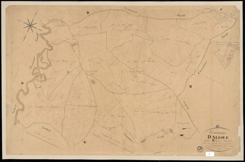 Alloue - 3 P 7/12 - Section E dite du Breuil. Feuille 1.  | 1835