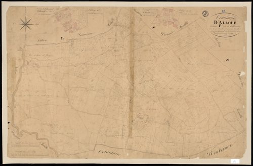 Alloue - 3 P 7/16 - Section F dite de Villemier. Feuille 3.  | 1835