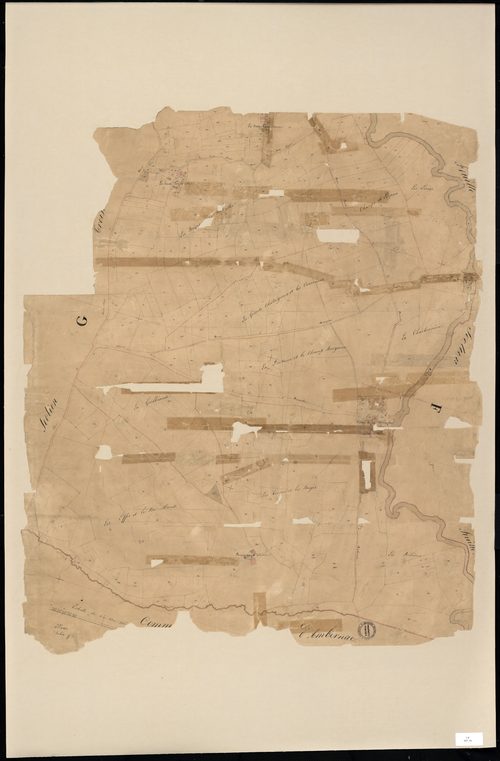 Alloue - 3 P 7/18 - Section G dite des Chevriers. Feuille 2.  | 1835