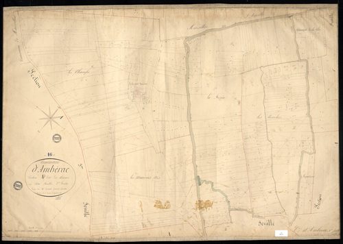 Ambérac - 3 P 8/3 - Section A dite des Marais. Feuille 2.  | 1843