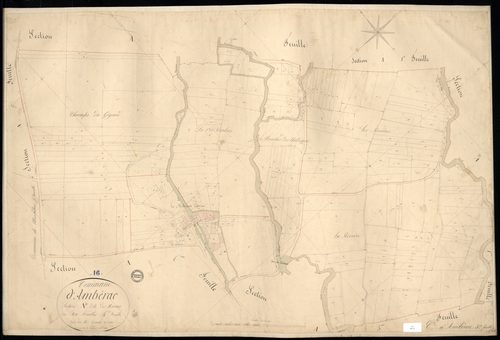 Ambérac - 3 P 8/5 - Section A dite des Marais. Feuille 4.  | 1843