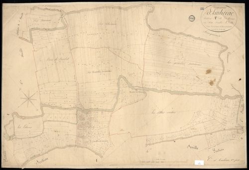 Ambérac - 3 P 8/6 - Section A dite des Marais. Feuille 5.  | 1843
