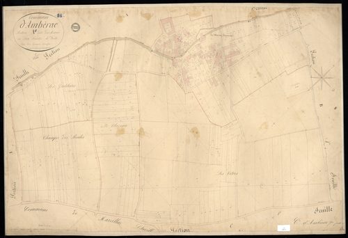 Ambérac - 3 P 8/7 - Section A dite des Marais. Feuille 6.  | 1843