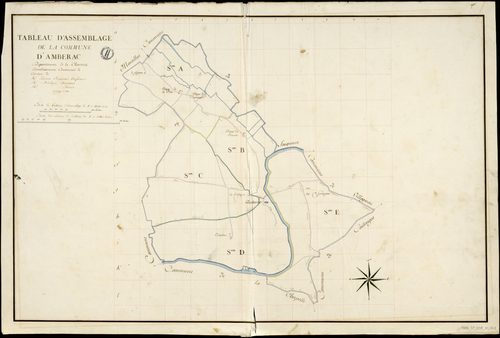 Ambérac - 3 P 8/AC1 - Tableau d'assemblage  | 1811