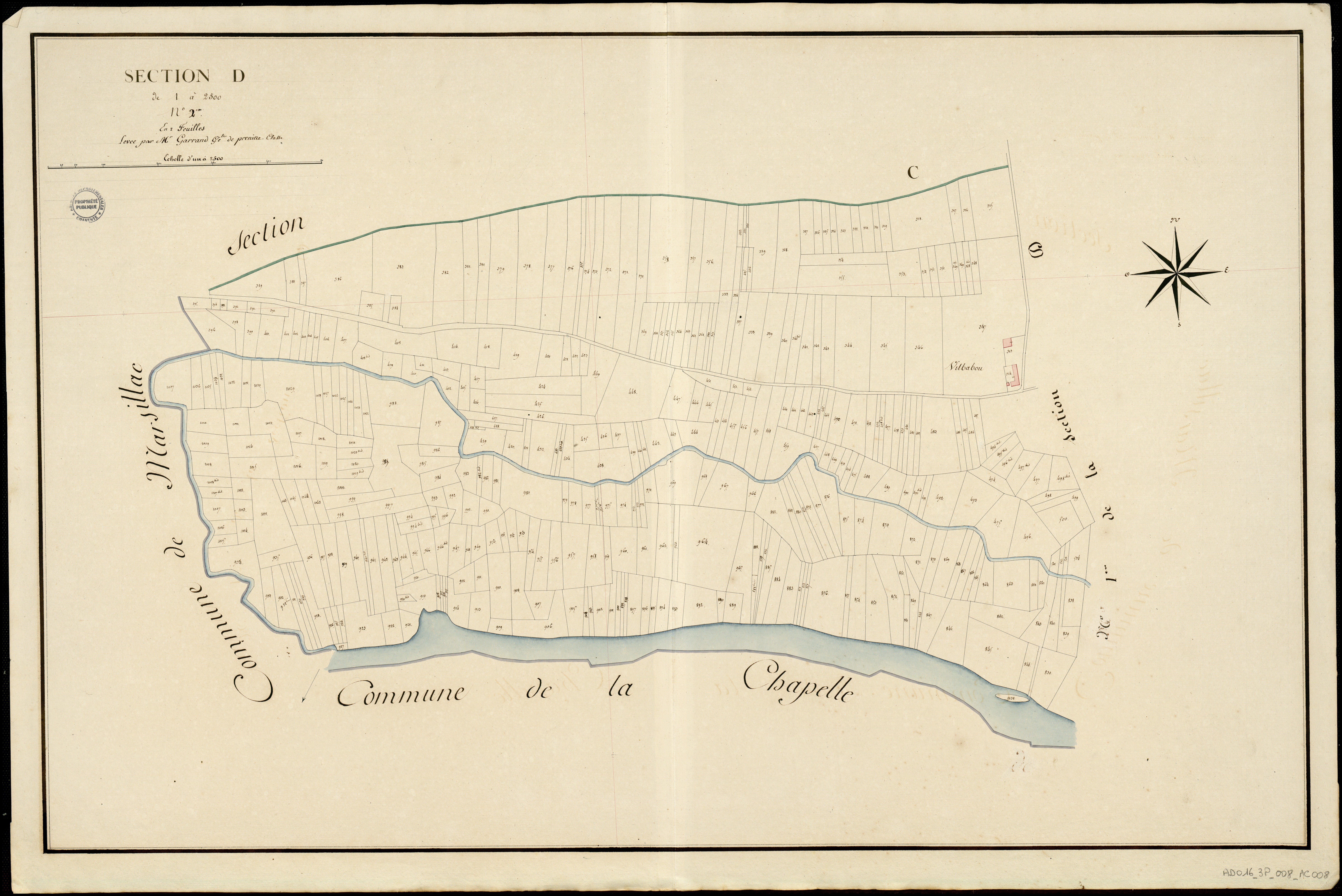 Ambérac - 3 P 8/AC8 - Section D  | 1811