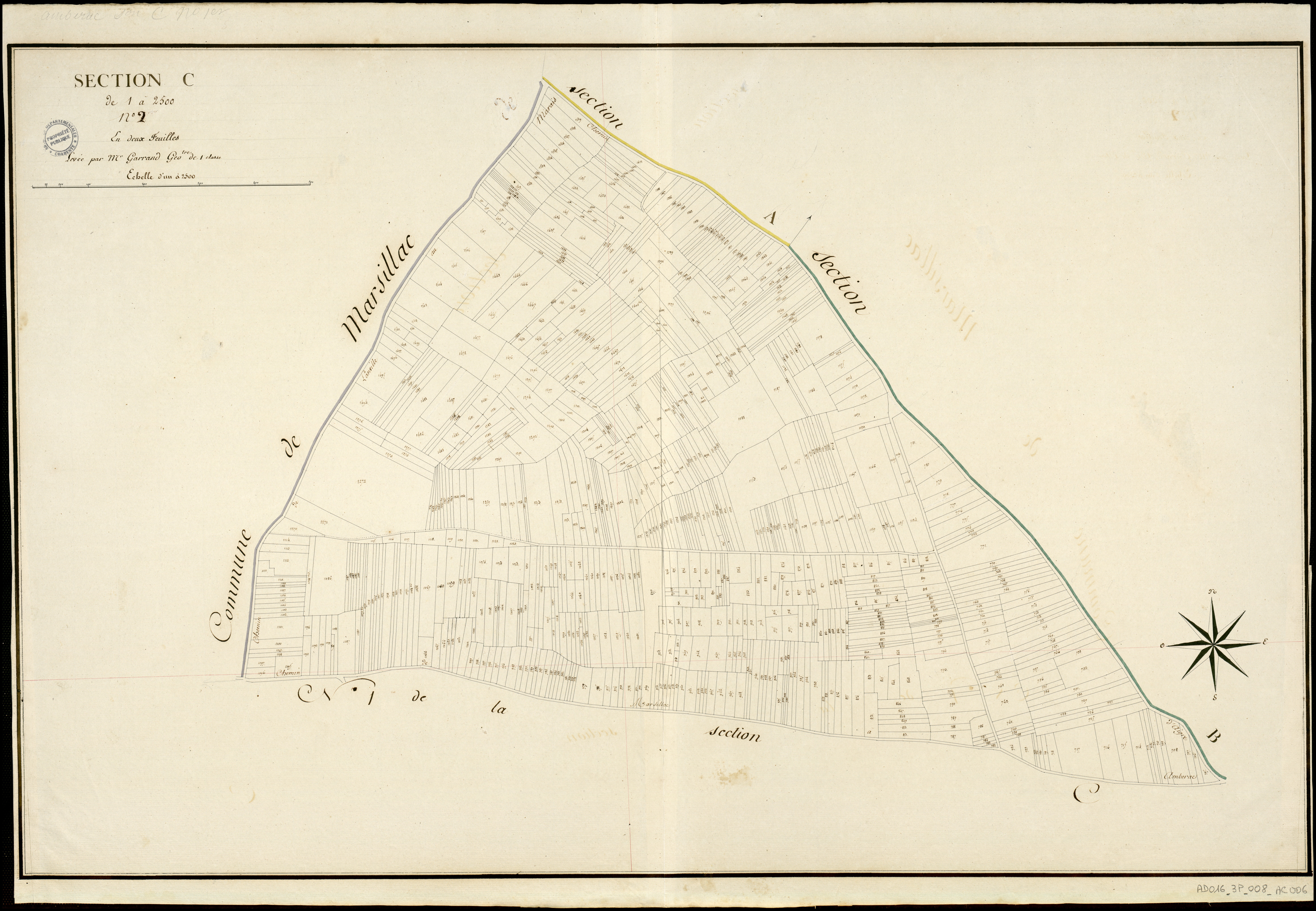 Ambérac - 3 P 8/AC6 - Section C  | 1811
