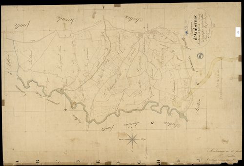 Ambernac - 3 P 9/2 - Section A dite du Bourg. Feuille 1.  | 1825