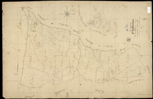 Ambernac - 3 P 9/3 - Section A dite du Bourg. Feuille 2.  | 1825
