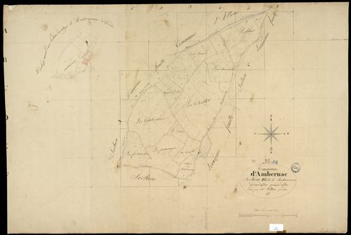 Ambernac - 3 P 9/4 - Section B dite de Montermenoux. Feuille 1.  | 1825