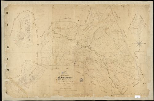 Ambernac - 3 P 9/5 - Section B dite de Montermenoux. Feuille 2.  | 1825