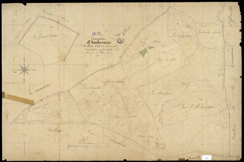 Ambernac - 3 P 9/6 - Section C dite de Praisnaud. Feuille 1.  | 1825