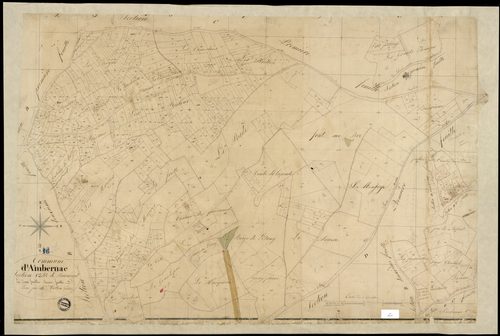 Ambernac - 3 P 9/7 - Section C dite de Praisnaud. Feuille 2.  | 1825