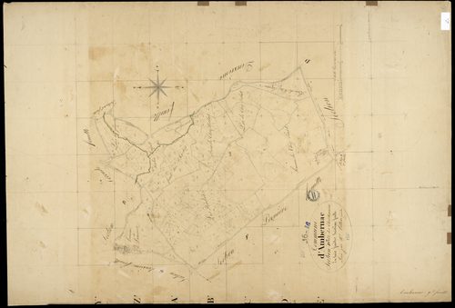 Ambernac - 3 P 9/10 - Section D dite des Cherchonnies. Feuille 3.  | 1825