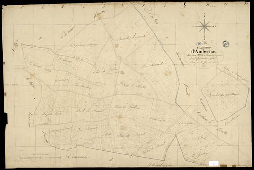 Ambernac - 3 P 9/14 - Section F dite de Lavalade et des Penots. Feuille 2.  | 1825