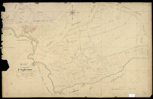 Ambernac - 3 P 9/15 - Section F dite de Lavalade et des Penots. Feuille 3.  | 1825