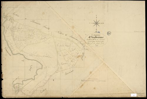 Ambernac - 3 P 9/18 - Section G dite du Breuil. Feuille 3.  | 1825