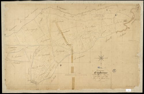 Ambernac - 3 P 9/19 - Section H dite de Lalmandie. Feuille 1.  | 1825