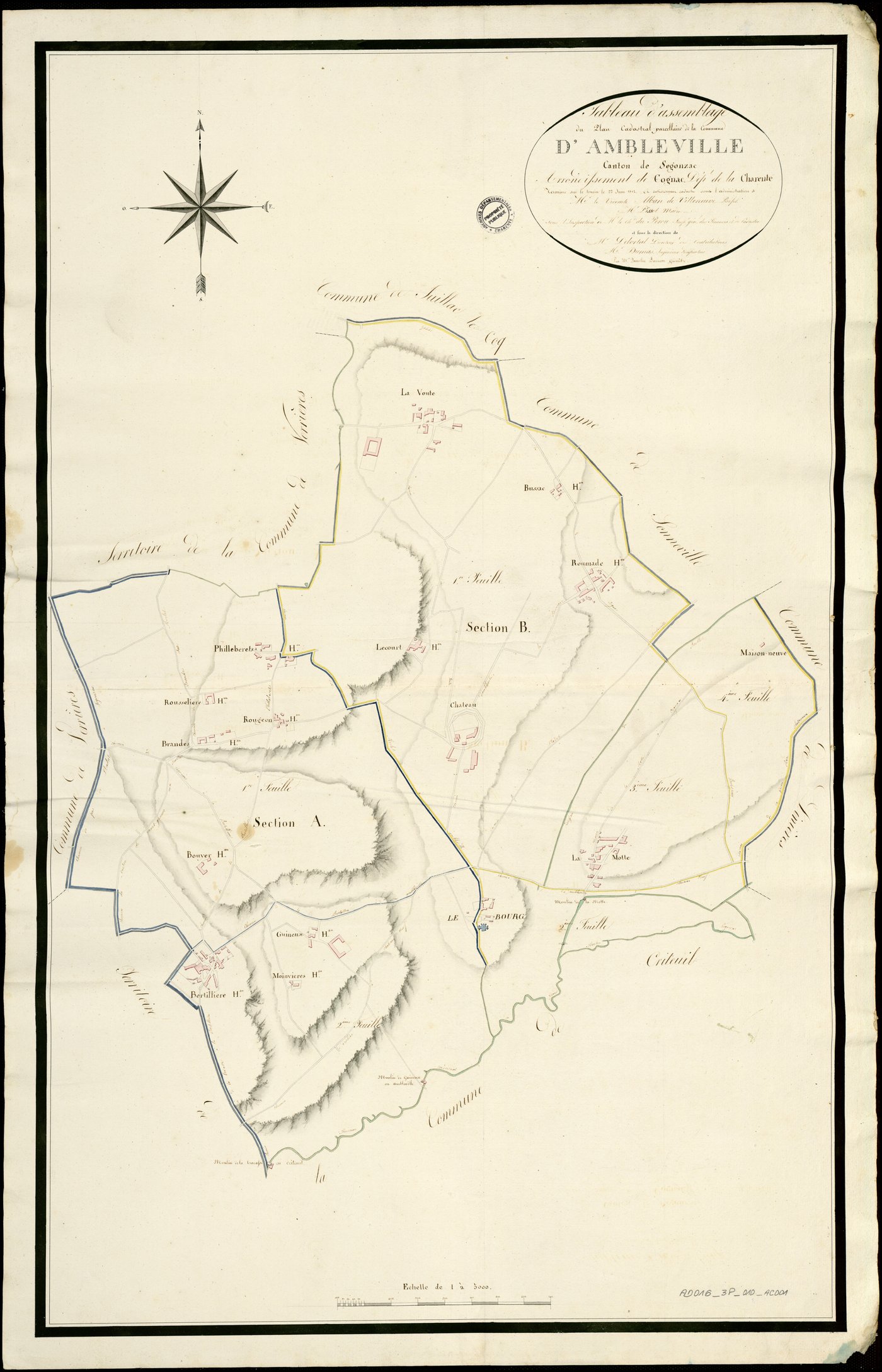 Ambleville - 3 P 10/AC1 - Tableau d'assemblage  | 1812