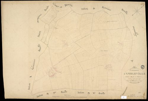 Ambleville - 3 P 10/6 - Section B dite du Château. Feuille 2.  | 1849