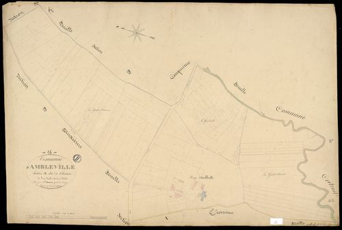 Ambleville - 3 P 10/7 - Section B dite du Château. Feuille 3.  | 1849