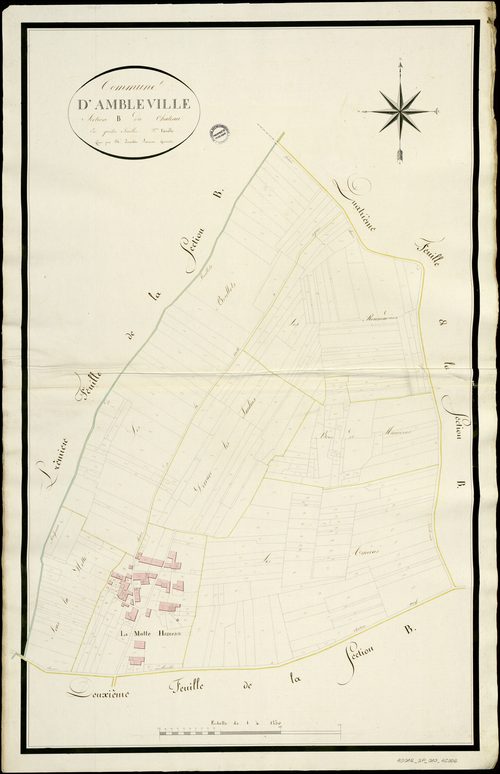 Ambleville - 3 P 10/AC6 - Section B dite du Château  | 1812