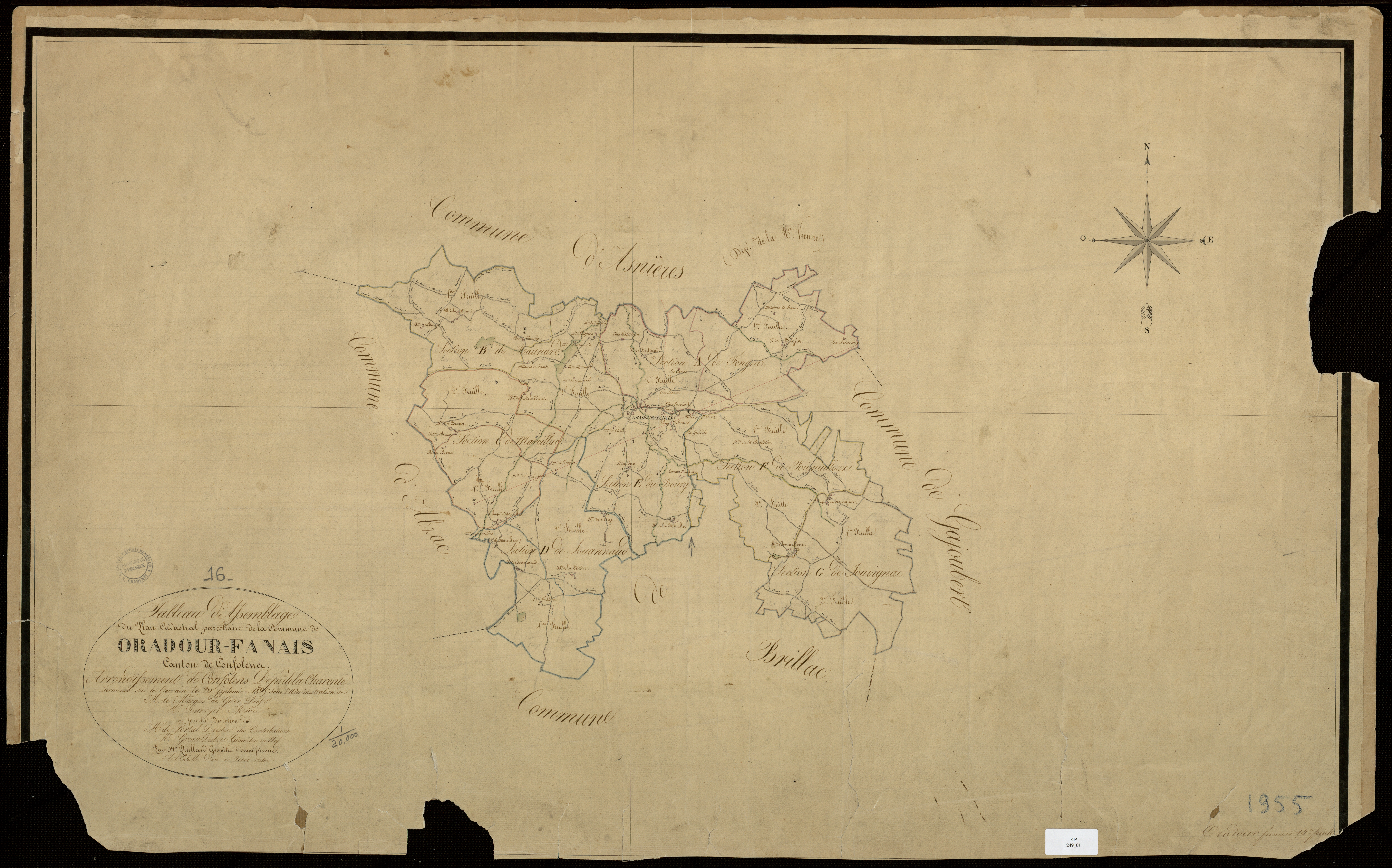 Anais - 3 P 249/1 - Tableau d'assemblage.  | 1825