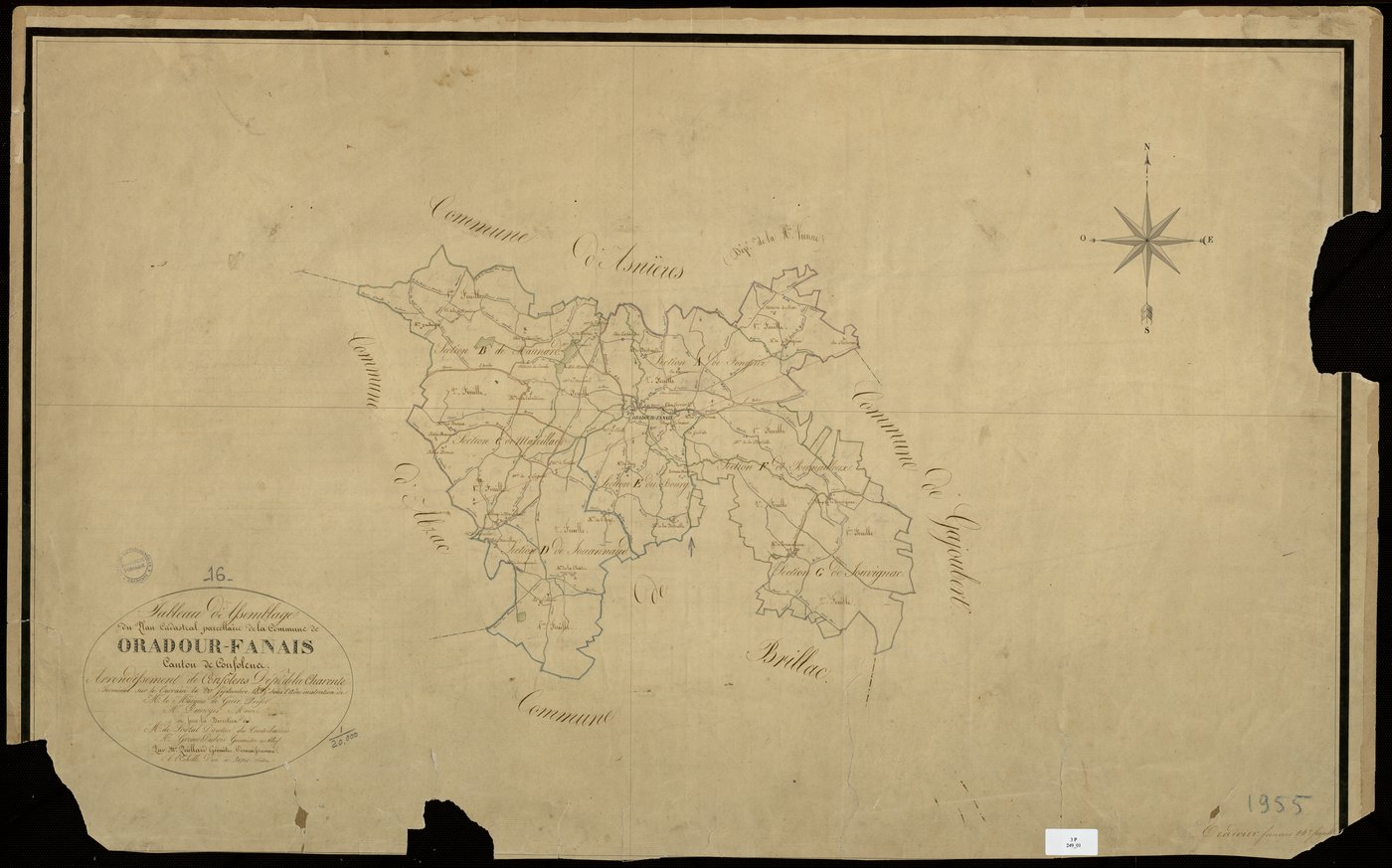 Anais - 3 P 249/1 - Tableau d'assemblage.  | 1825